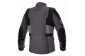 Giacca moto Alpinestars MONTEIRA DRYSTAR XF Grigio scuro Grigio catrame Rosso