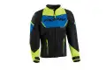 Giacca moto bambino estiva Ixon STRIKER AIR KID Nero blu giallo