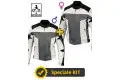 Kit coppia Street CE Nero Grigio - Giacca moto certificata Befast Uomo + Donna