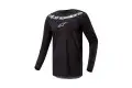 Maglia cross Alpinestars FLUID GRAPHITE JERSEY Nero Argento