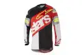 Maglia cross Alpinestars RACER FLAGSHIP Rosso Bianco Nero