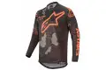 Maglia cross Alpinestars RACER TACTICAL Nero Grigio Camo Arancio fluo