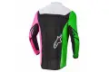 Maglia cross bambino Alpinestars KIDS RACER COMPASS Nero Verde neon Rosa Fluo