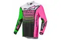 Maglia cross bambino Alpinestars RACER COMPASS Nero Verde Neon Rosa Fluo