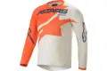 Maglia cross bambino Alpinestars YOUTH RACER BRAAP Arancio Bianco