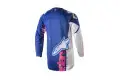 Maglia cross bambino Youth Racer Venom blu rosa fluo bianco