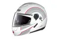 Casco moto Nolan N90 Drive N-com bianco opaco-rosso