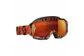 Occhiali cross Scott Hustle Nero fluo arancio lente cromo arancio