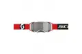 Occhiali cross Scott Prospect Rosso Nero lente argento cromato