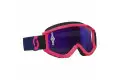 Occhiali cross Scott Recoil XI Blu rosa fluo lente viola cromo