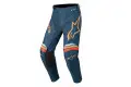 Pantaloni cross Alpinestars RACER BRAAP Blu navy Arancio