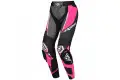 Pantaloni moto donna pelle Ixon VORTEX 3 PT Nero Rosa Bianco