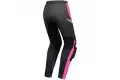 Pantaloni moto donna pelle Ixon VORTEX 3 PT Nero Rosa Bianco