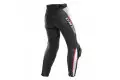 Pantaloni moto donna pelle racing Dainese DELTA 3 LADY Nero Bianco Rosso