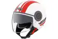 Casco moto jet Caberg Riviera V2+ Pure bianco-rosso