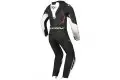 Tuta moto bambino pelle racing  Ixon Vortex 3 KID Nero Bianco