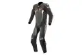 Tuta moto pelle intera Alpinestars MISSILE TECH-AIR COMPATIBILE Nero Rosso fluo Bianco