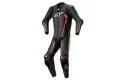 Tuta moto pelle intera Alpinestars MISSILE V2 Tech-air compatibile Nero Rosso Fluo