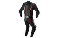 Tuta moto pelle intera Alpinestars MISSILE V2 Tech-air compatibile Nero Rosso Fluo