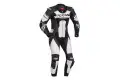 Tuta moto pelle intera Ixon JACKAL Nero Bianco