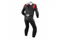 Tuta moto pelle intera Rev'it Argon 2 Nero Neon Rosso