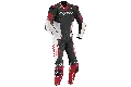 Tuta moto pelle racing Ixon VORTEX nero bianco rosso