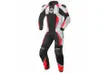 Tuta minimoto bambino pelle racing Befast Vegas CE Nero Bianco Rosso