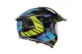 Casco integrale touring X-lite X-552 Ultra Carbon Waypoint N-com in fibra Blu Giallo