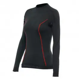 Maglia termica moto donna Dainese LS Nero Rosso Intimo Tecnico Abbigliamento Tessuto ABBIGLIAMENTO MOTO
