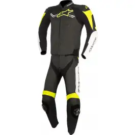 Tuta moto pelle divisibile Alpinestars CHALLENGER V2 2PC nero