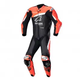 Tuta moto pelle intera Alpinestars GP PLUS V4 Nero Rosso fluo Bianco Tute in Pelle Abbigliamento Pelle ABBIGLIAMENTO MOTO