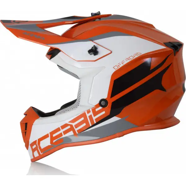 Casco cross Acerbis LINEAR Arancio Bianco