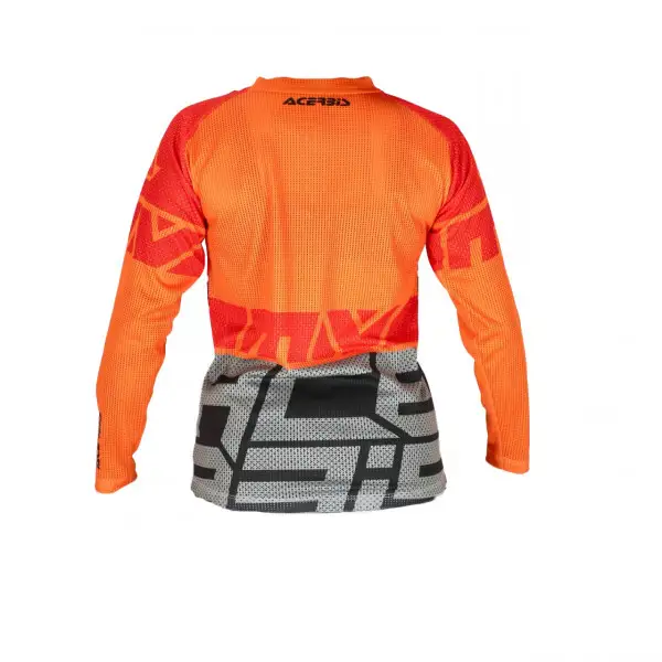 Maglia cross Acerbis Mx J-Windy Four Kid Vented Arancio Bianco