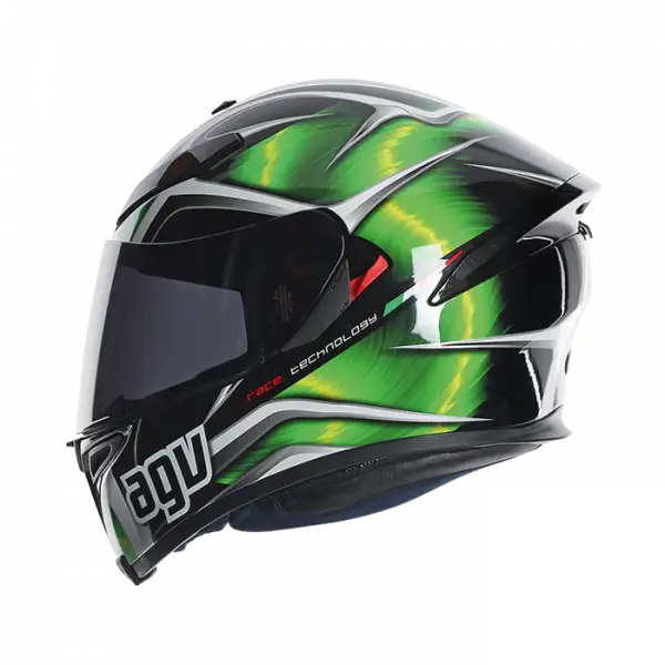 Casco integrale AGV K5 Hurricane Nero Verde Bianco