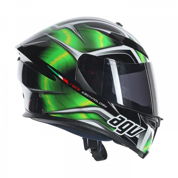 Casco integrale AGV K5 Hurricane Nero Verde Bianco