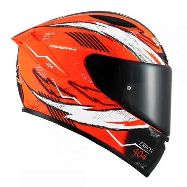 Casco integrale Suomy Track-1 404 MATT E06 Arancione fluo in fibra
