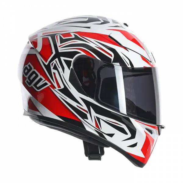 Casco integrale Agv K-3 SV rookie bianco gunmetal rosso