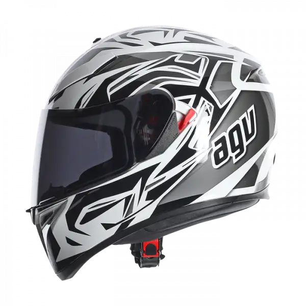 Casco integrale Agv K-3 SV rookie bianco gunmetal nero