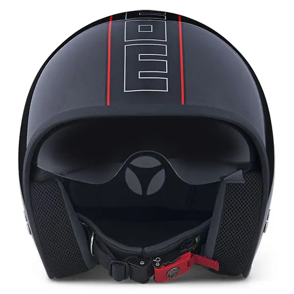 Casco Jet Momo Design Cruiser Antracite Lucido Nero Rosso