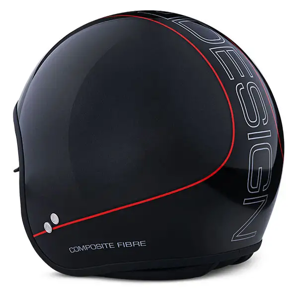 Casco Jet Momo Design Cruiser Antracite Lucido Nero Rosso