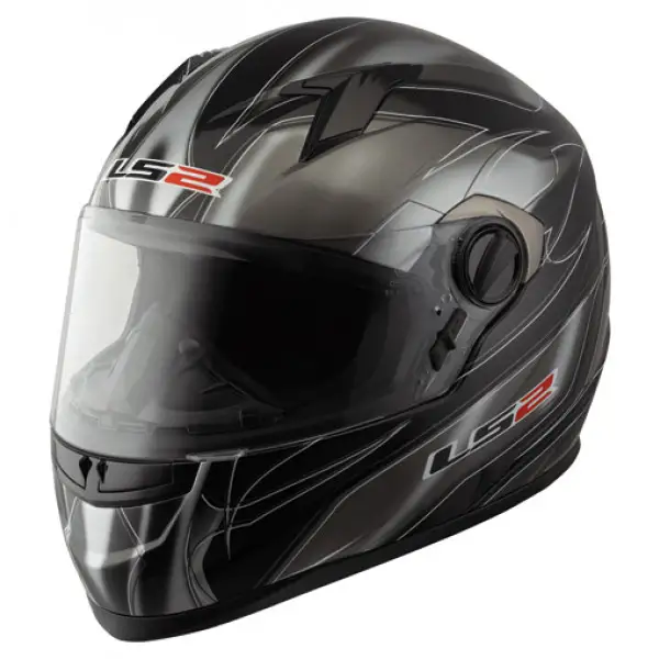 Casco moto LS2 FF358.2 Supra con "Air-Go System" nero-titanium