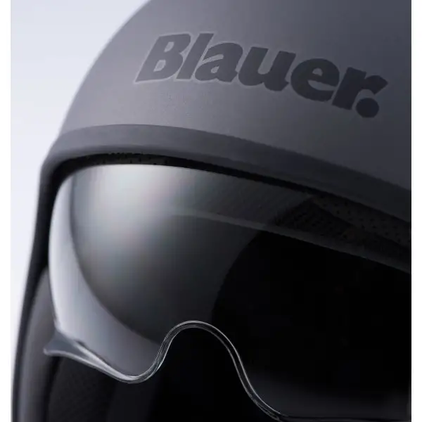 Casco jet Blauer PILOT 1.1 MONOCHROME in fibra Titanio