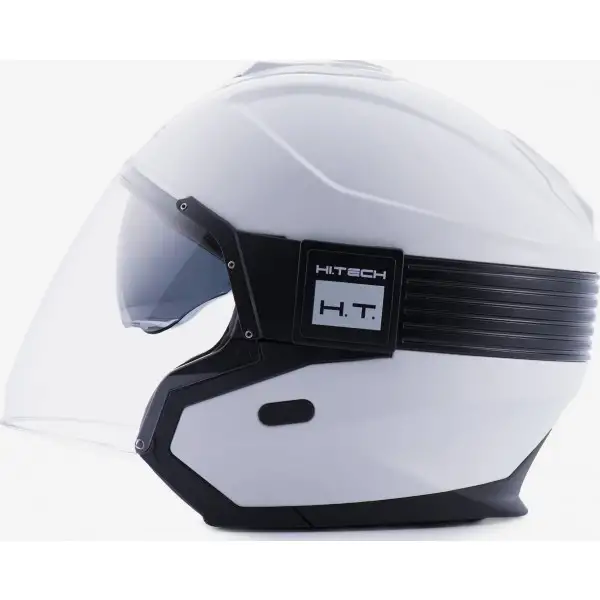 Casco jet Blauer HACKER in fibra bianco nero lucido