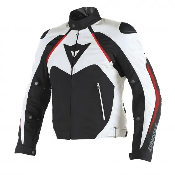 Giacca moto Dainese Hawker D-Dry nero bianco rosso
