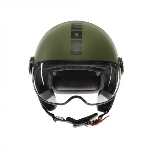 Casco jet Momodesign FGTR CLASSIC E2206 MONO Verde militare Nero opaco