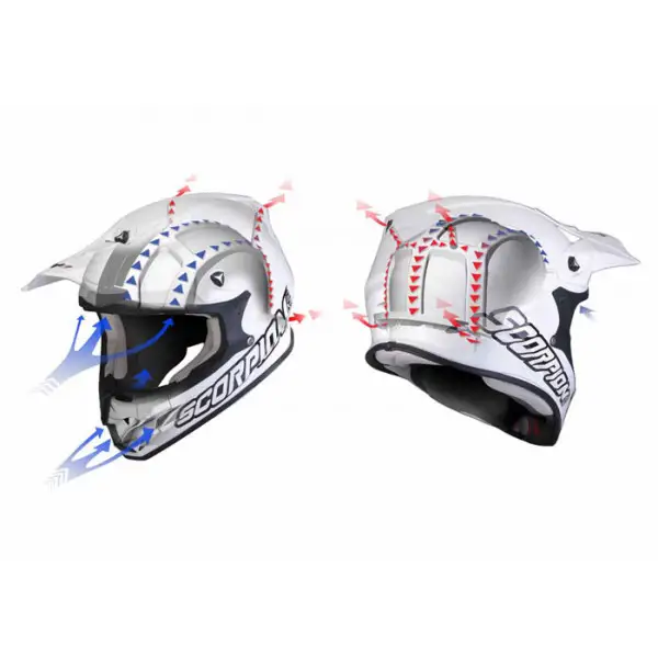 Casco cross Scorpion VX 20 Air Spot Nero Bianco