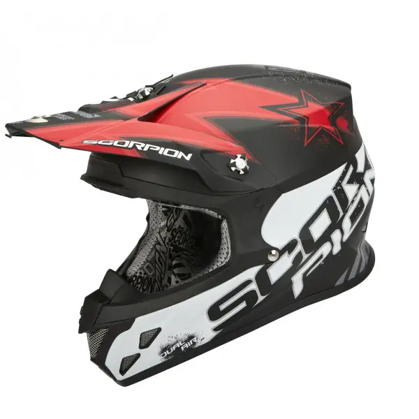 Casco cross Scorpion VX 20 Air Magnus nero rosso opaco