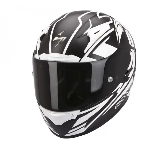 Casco integrale Scorpion Exo 2000 Evo Air Track nero bianco