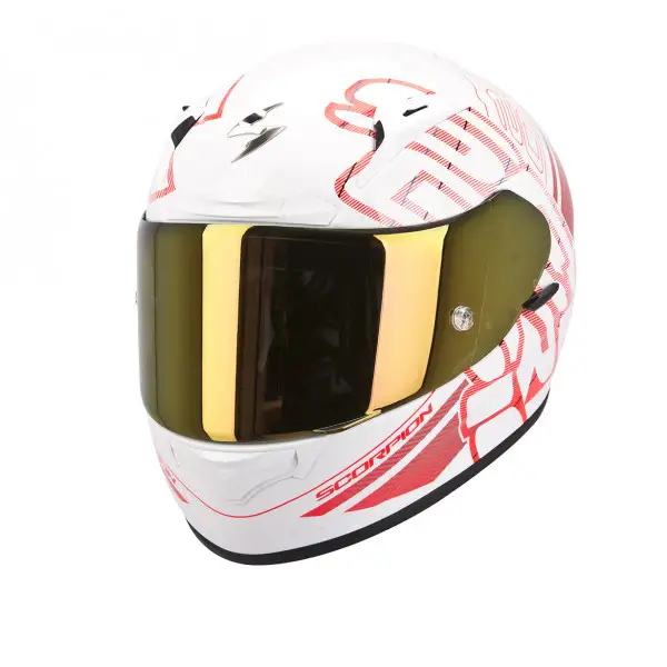 Casco integrale Scorpion Exo 2000 Evo Air Ipsum bianco rosso