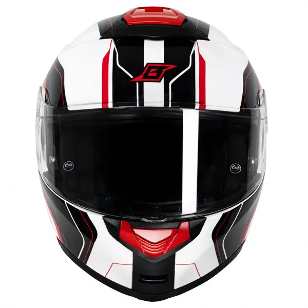 Casco modulare Befast GLOBAL CONNECT con interfono integrato Bianco Rosso Nero